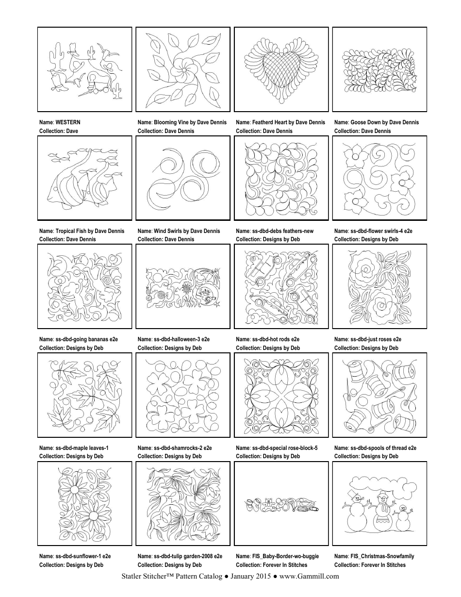 Stitching Pattern Templates, Page 5