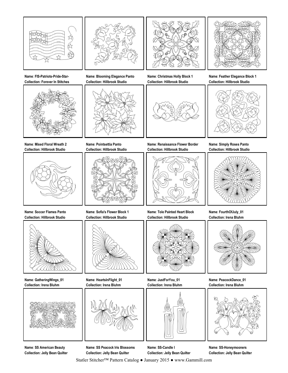 Stitching Pattern Templates, Page 7