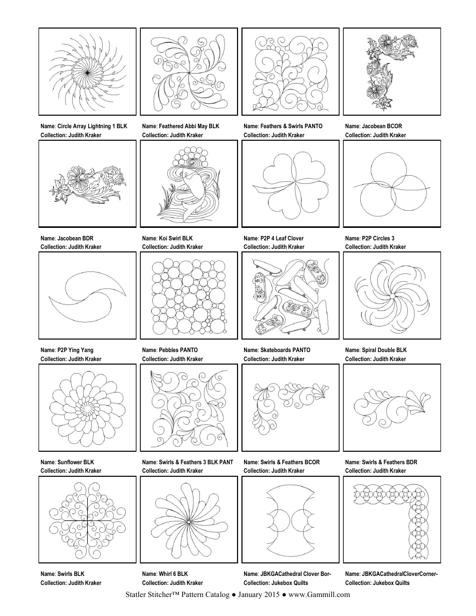 Stitching Pattern Templates, Page 9