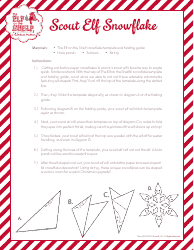Document preview: Scout Elf Snowflake Template - Cca and B