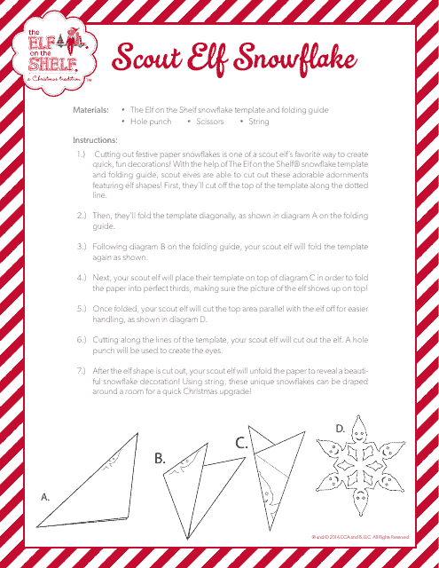 Scout Elf Snowflake Template - CCA and B document preview