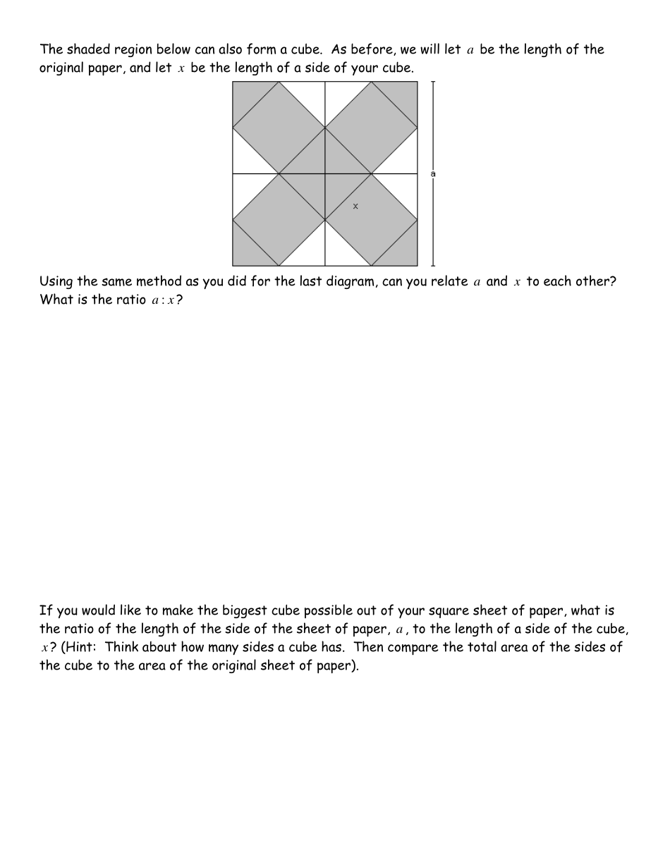 Origami Cube Template, Page 4