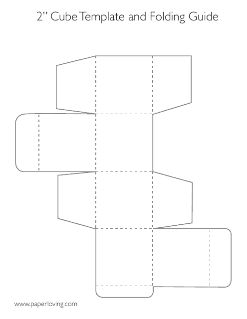2" Cube Template - Printable PDF Document