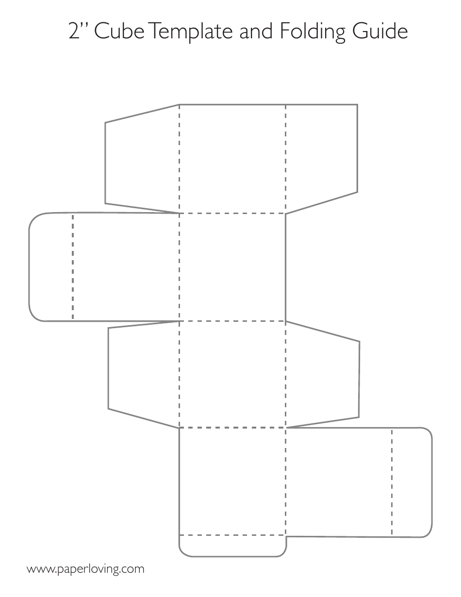 2" Cube Template - Printable PDF Document