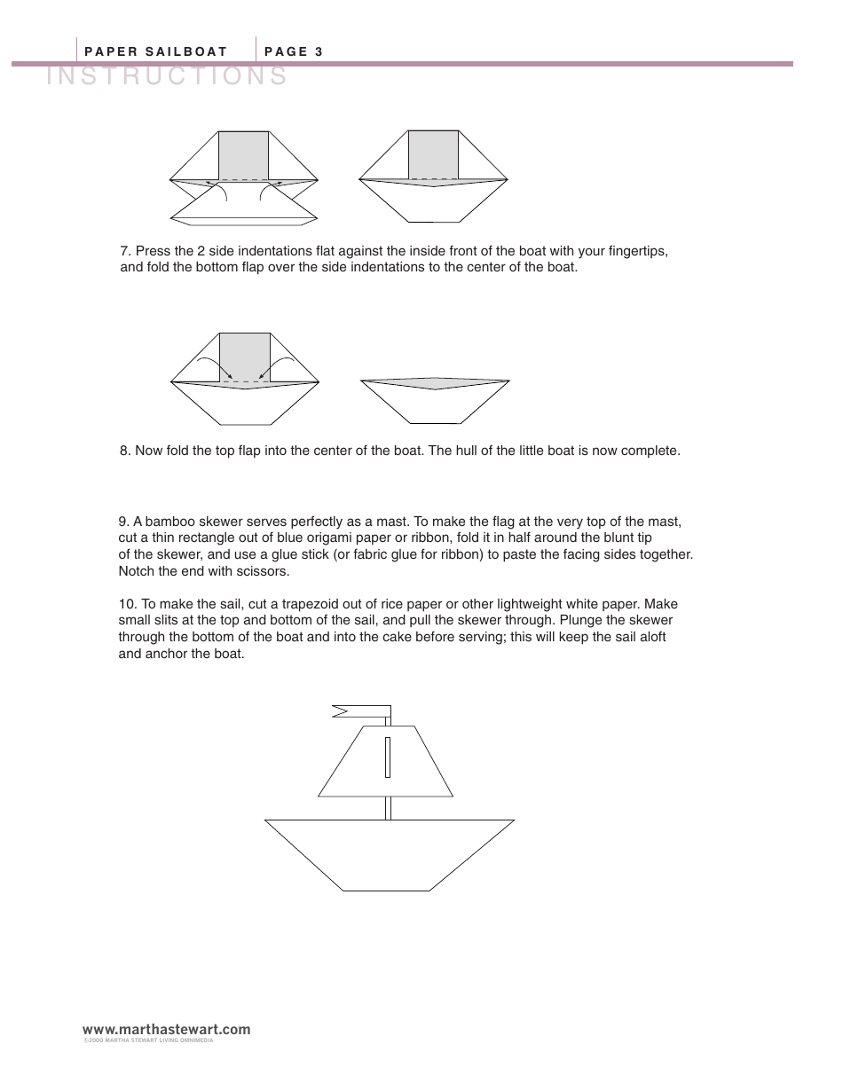 Paper Sailboat Template - Martha Stewart Living Omnimedia, Page 3