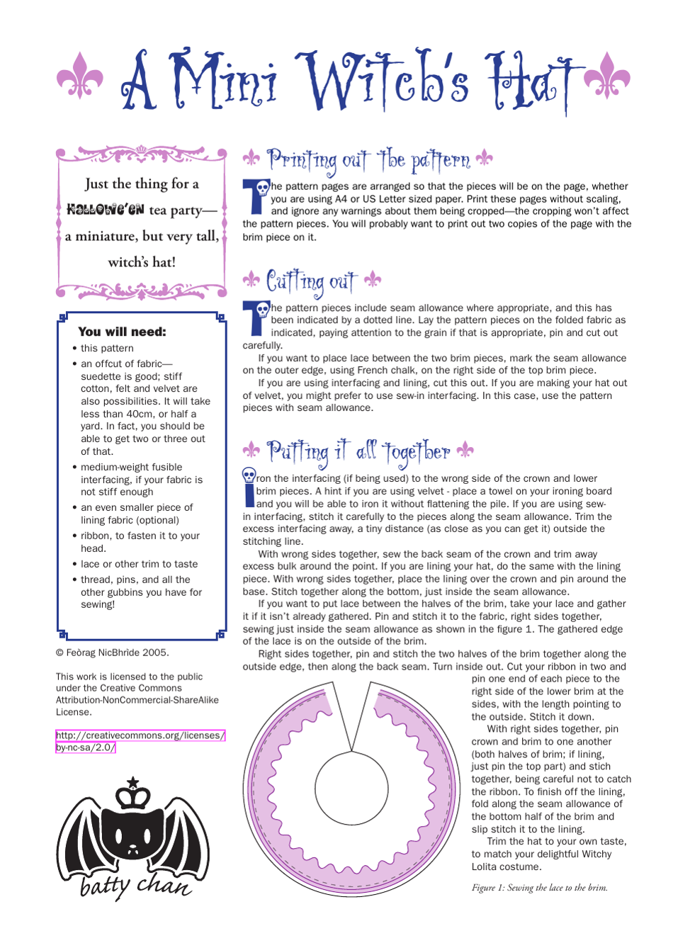 A Mini Witch's Hat Template - Feorag Nicbhride Download Printable PDF ...