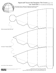 Document preview: Papercraft Tricorn Hat Template