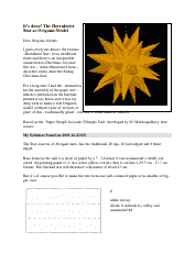 Document preview: Herrhuter Star Origami Model
