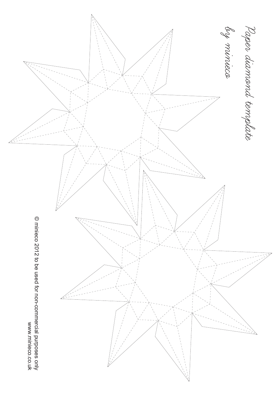 Paper Diamond Template - Printable and Editable Design [Image preview]