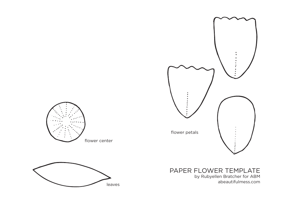Paper Flower Template - A Stunning DIY Crafting Template for Beautiful Paper Flowers