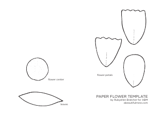 Document preview: Paper Flower Template