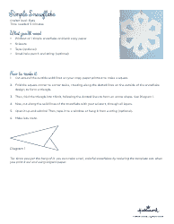 Document preview: Simple Snowflake Template - Hallmark