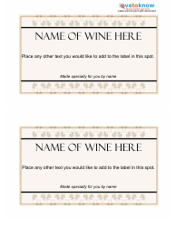 Document preview: Wine Label Template