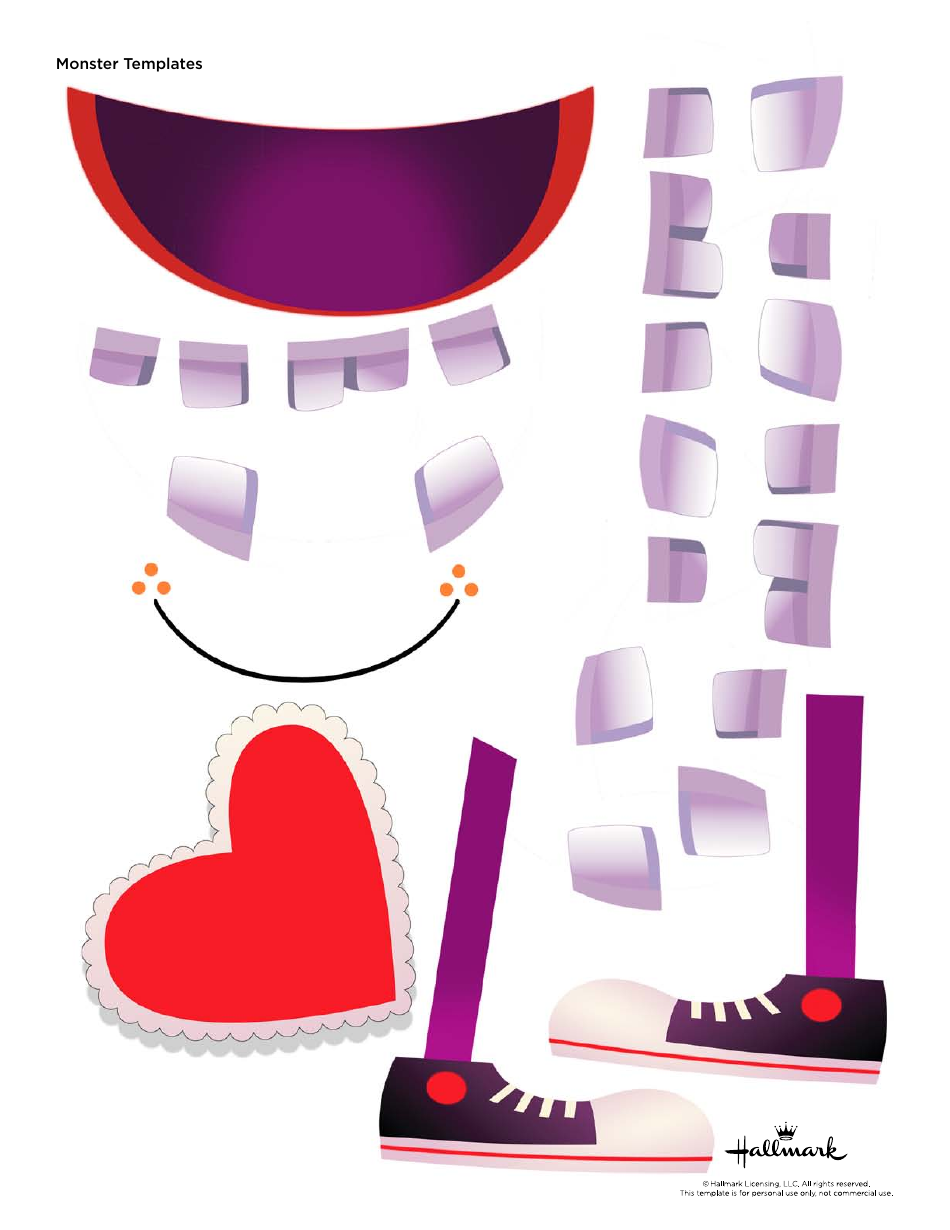Valentines Day Monster Template - Hallmark, Page 3