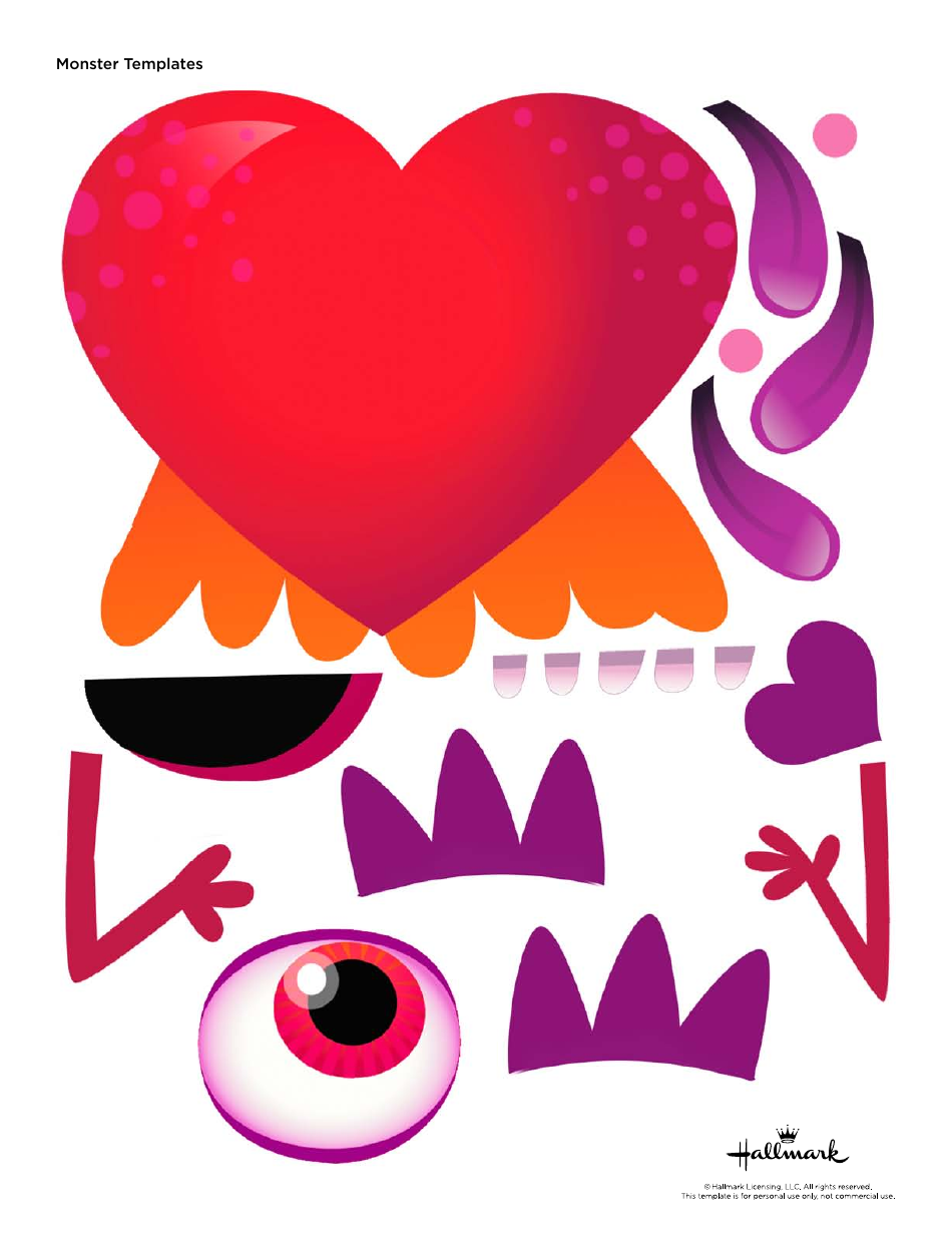 Valentines Day Monster Template - Hallmark, Page 5