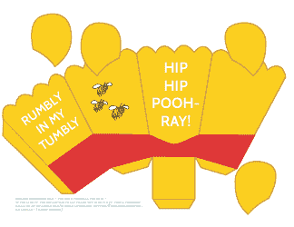 Document preview: Winnie the Pooh Popcorn Box Templates
