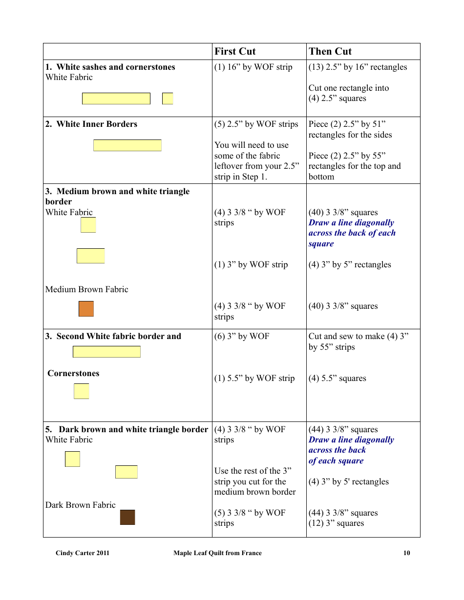 Maple Leaf Quilt Pattern Template - Cindy Carter, Page 10