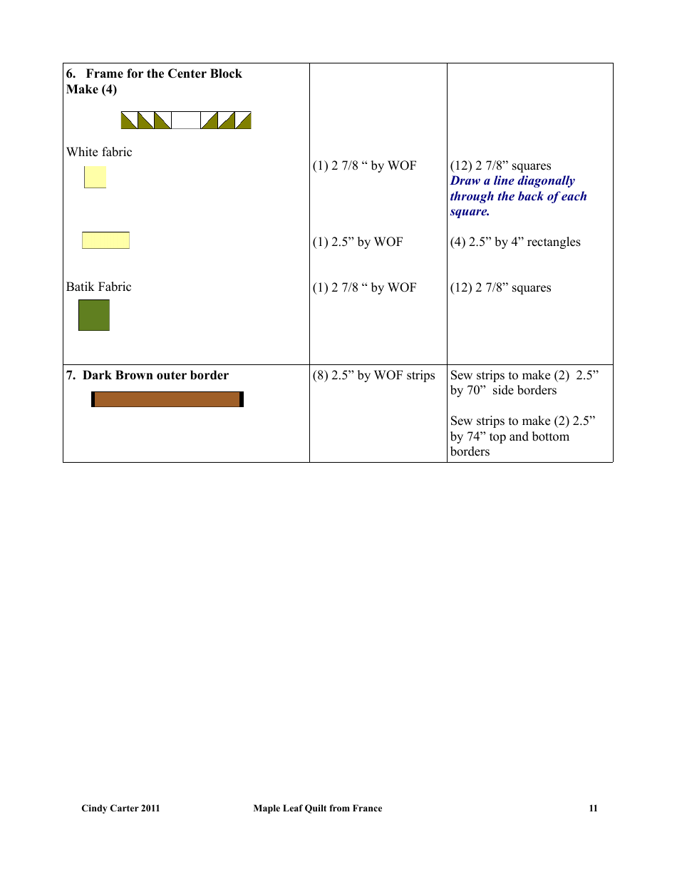 Maple Leaf Quilt Pattern Template - Cindy Carter, Page 11