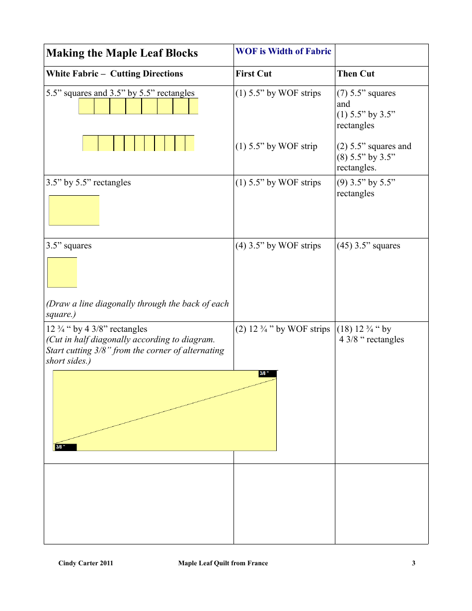 Maple Leaf Quilt Pattern Template - Cindy Carter, Page 3