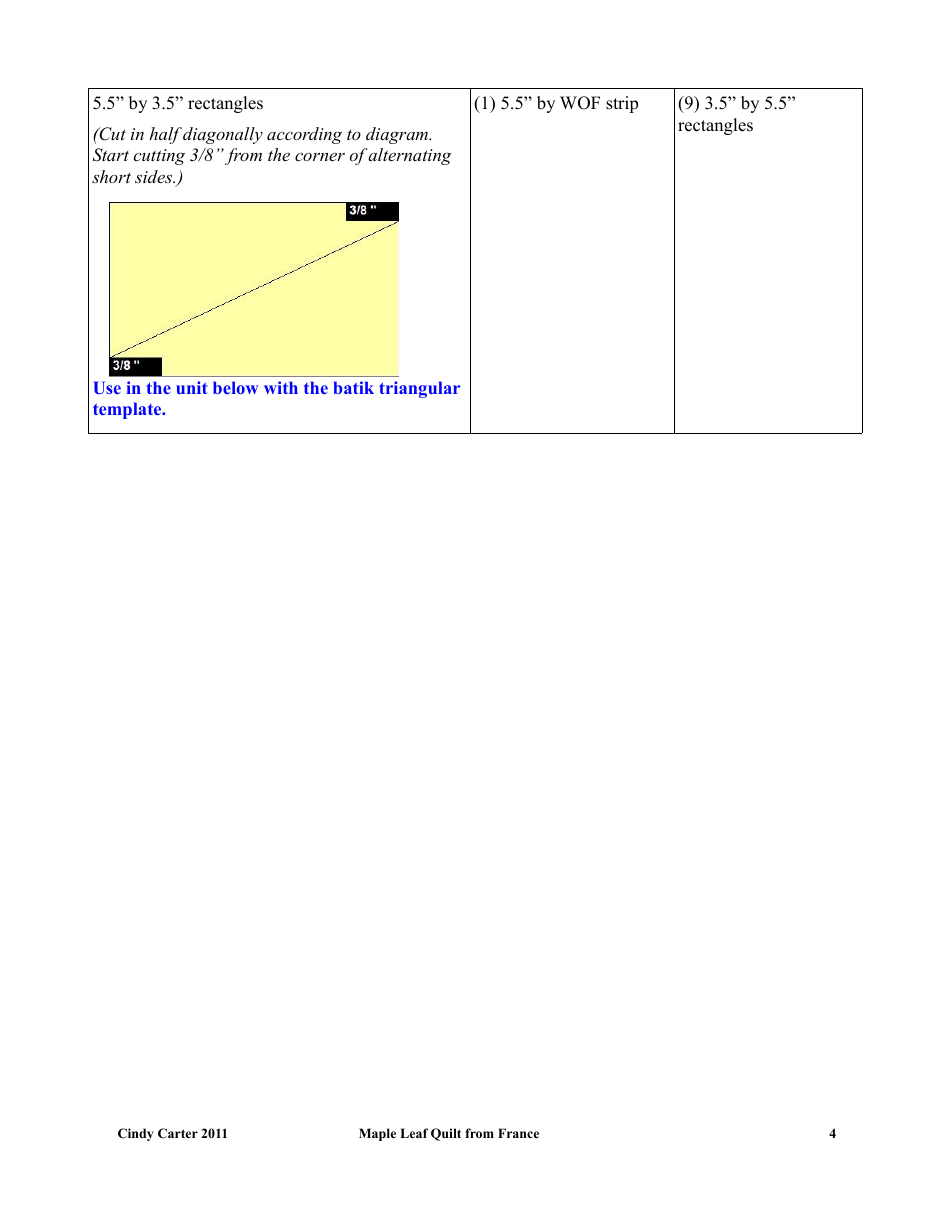 Maple Leaf Quilt Pattern Template - Cindy Carter, Page 4