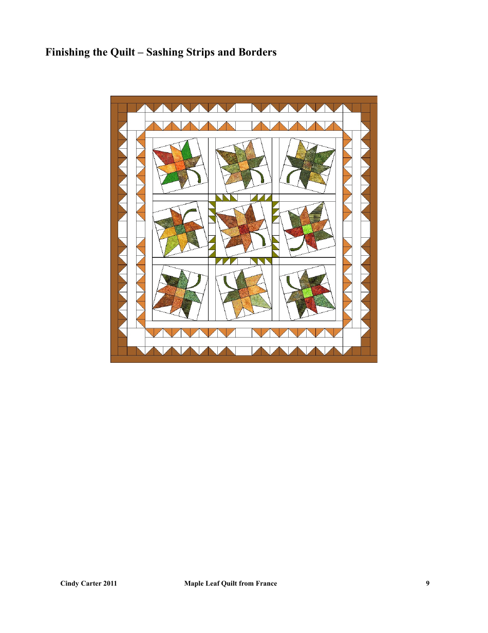 Maple Leaf Quilt Pattern Template - Cindy Carter, Page 9