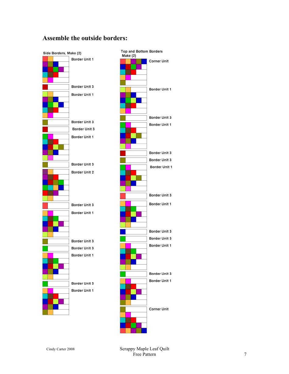 Scrappy Maple Leaf Quilt Pattern - Cindy Carter, Page 7