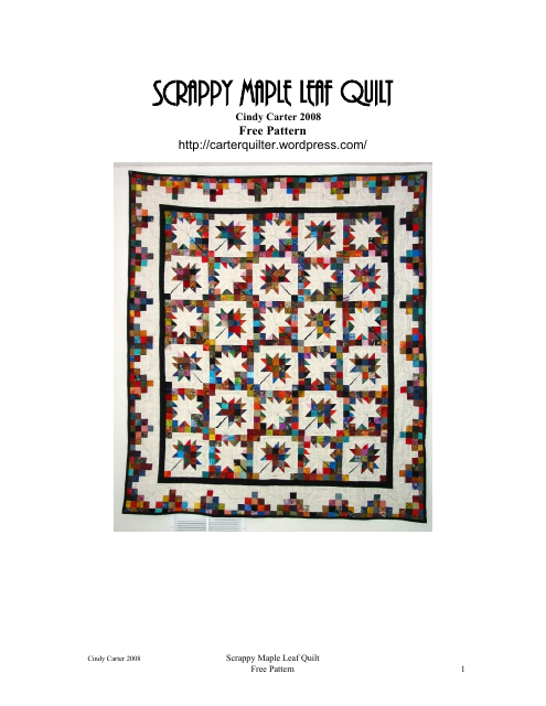 Scrappy Maple Leaf Quilt Pattern - Cindy Carter