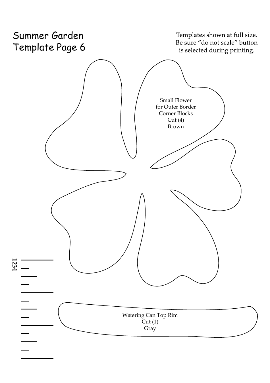 Summer Garden Quilt Pattern Templates - Lynette Anderson Designs, Page 10