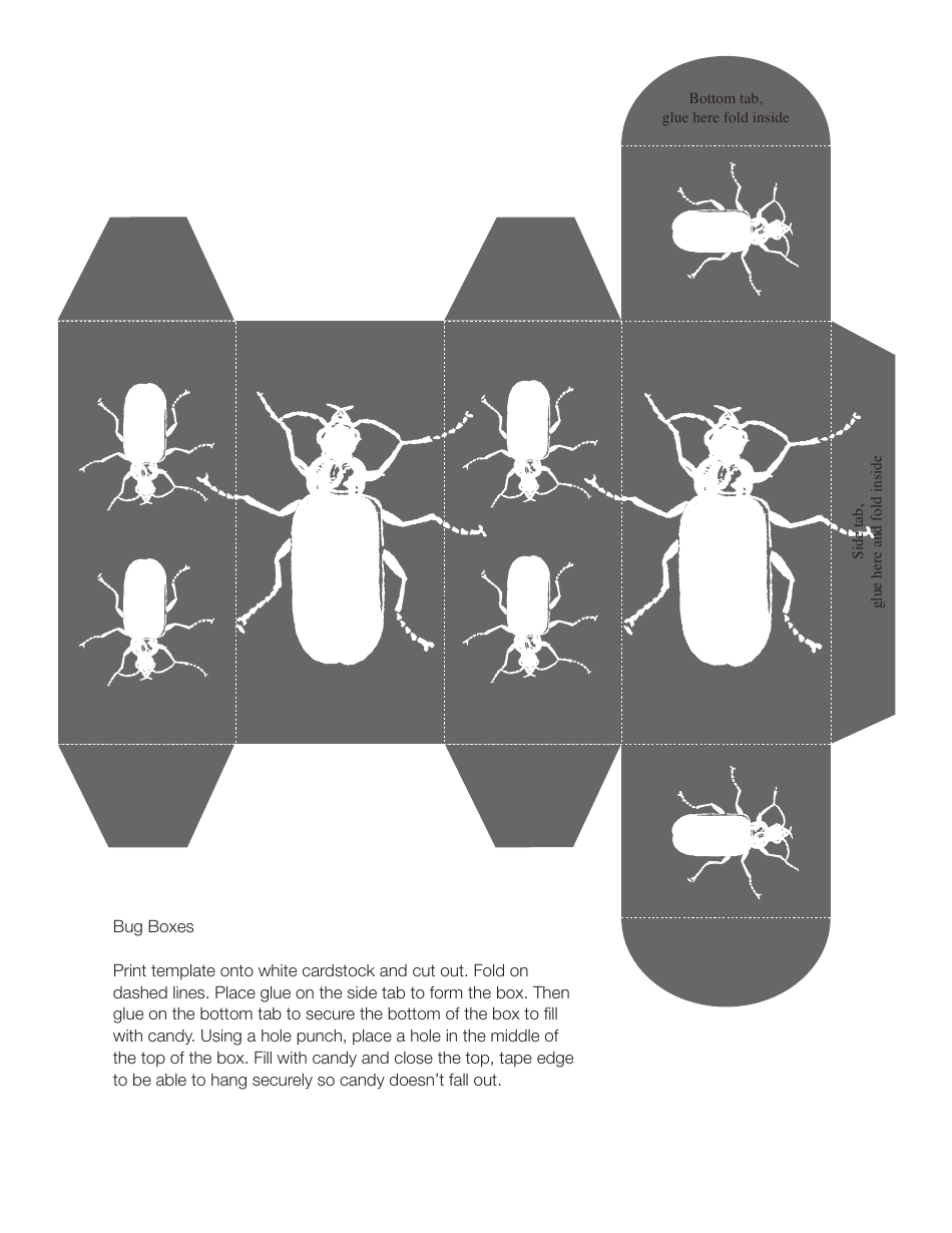Card Stock Bug Box Templates, Page 3