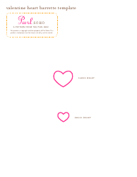 Document preview: Valentine Heart Barrette Template