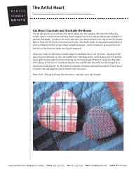 Document preview: Heart-Shaped Chocolate Box Template - Denyse Schmidt Quilts
