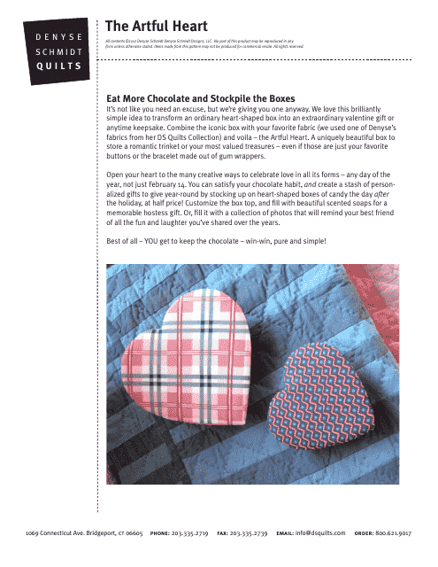 Heart-Shaped Chocolate Box Template - Denyse Schmidt Quilts