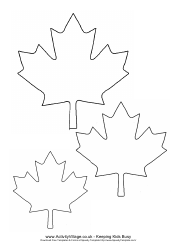 Document preview: Maple Leaf Templates - Three
