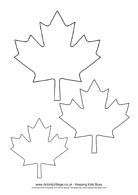 Preview of Maple Leaf Templates - Three document