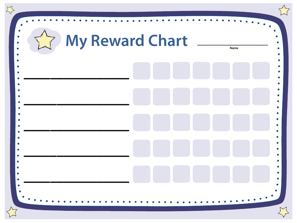 Reward Chart Template - Sample Image Preview