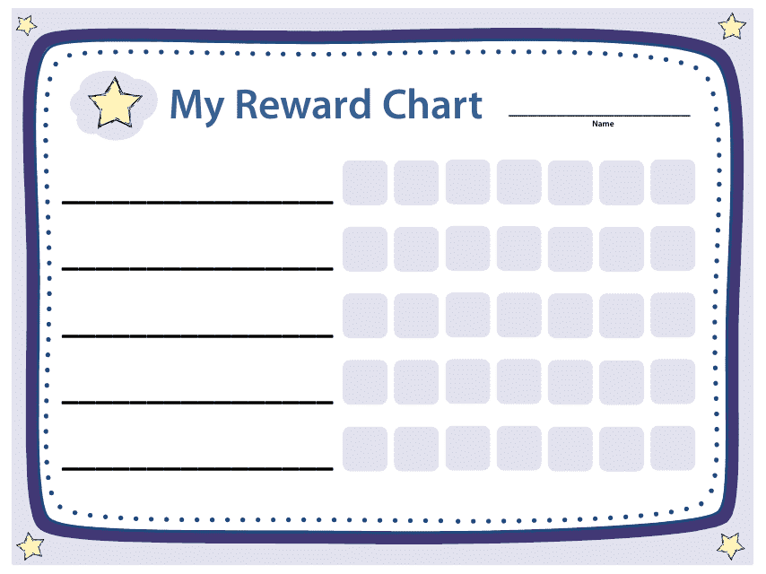 Reward Chart Template - Sample Image Preview