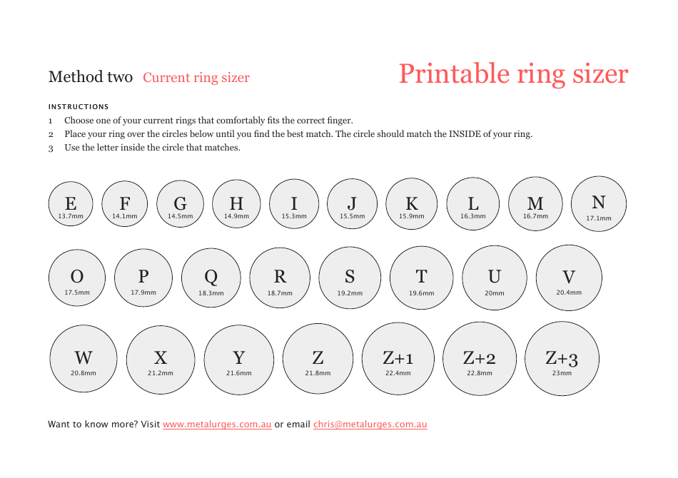 Paper Ring Sizer Template, Page 2