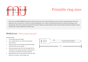 Document preview: Paper Ring Sizer Template