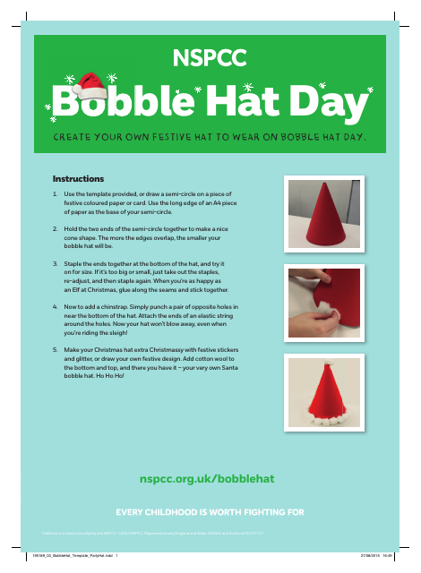 Christmas Hat Template - Nspcc