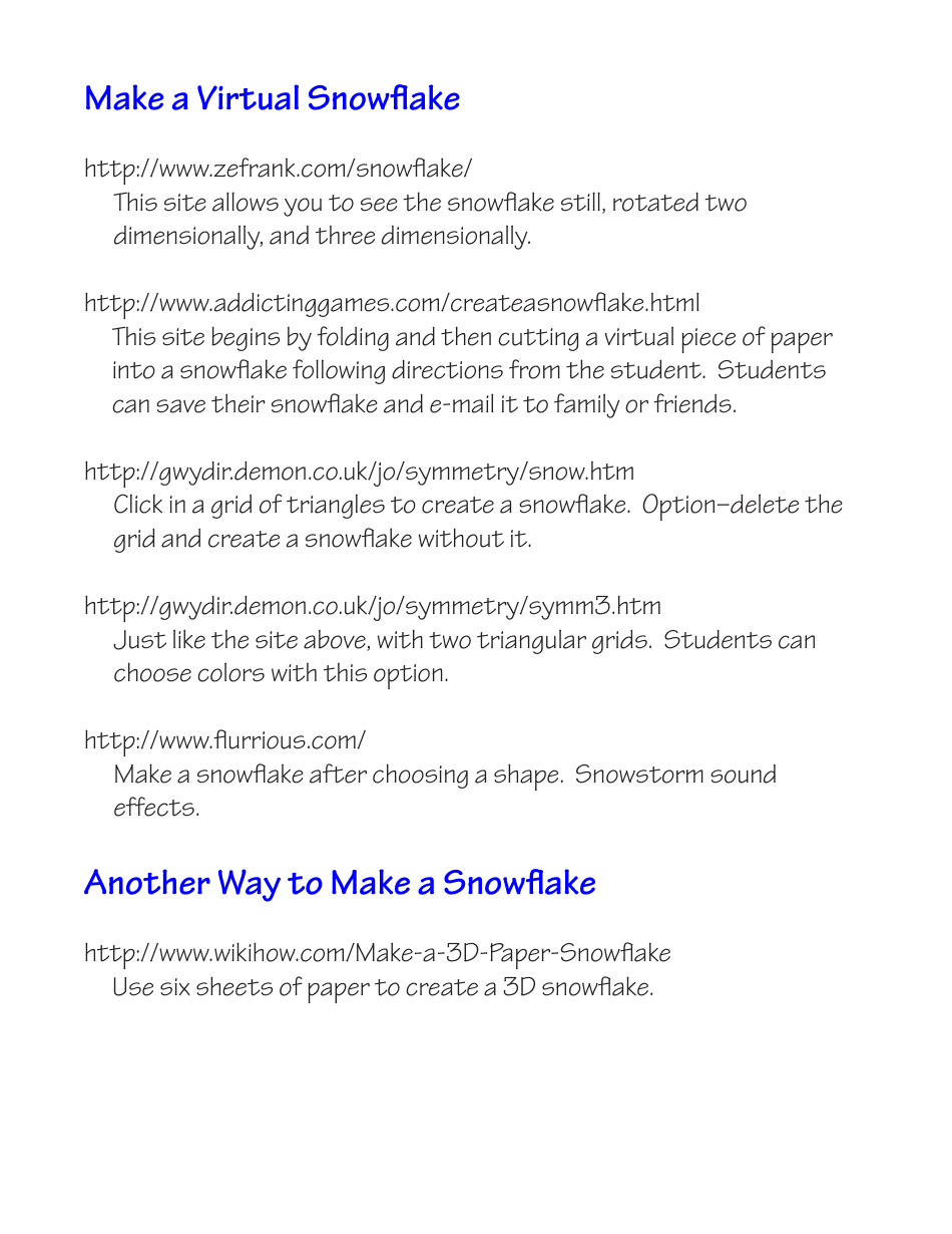 Paper Snowflake Templates, Page 3