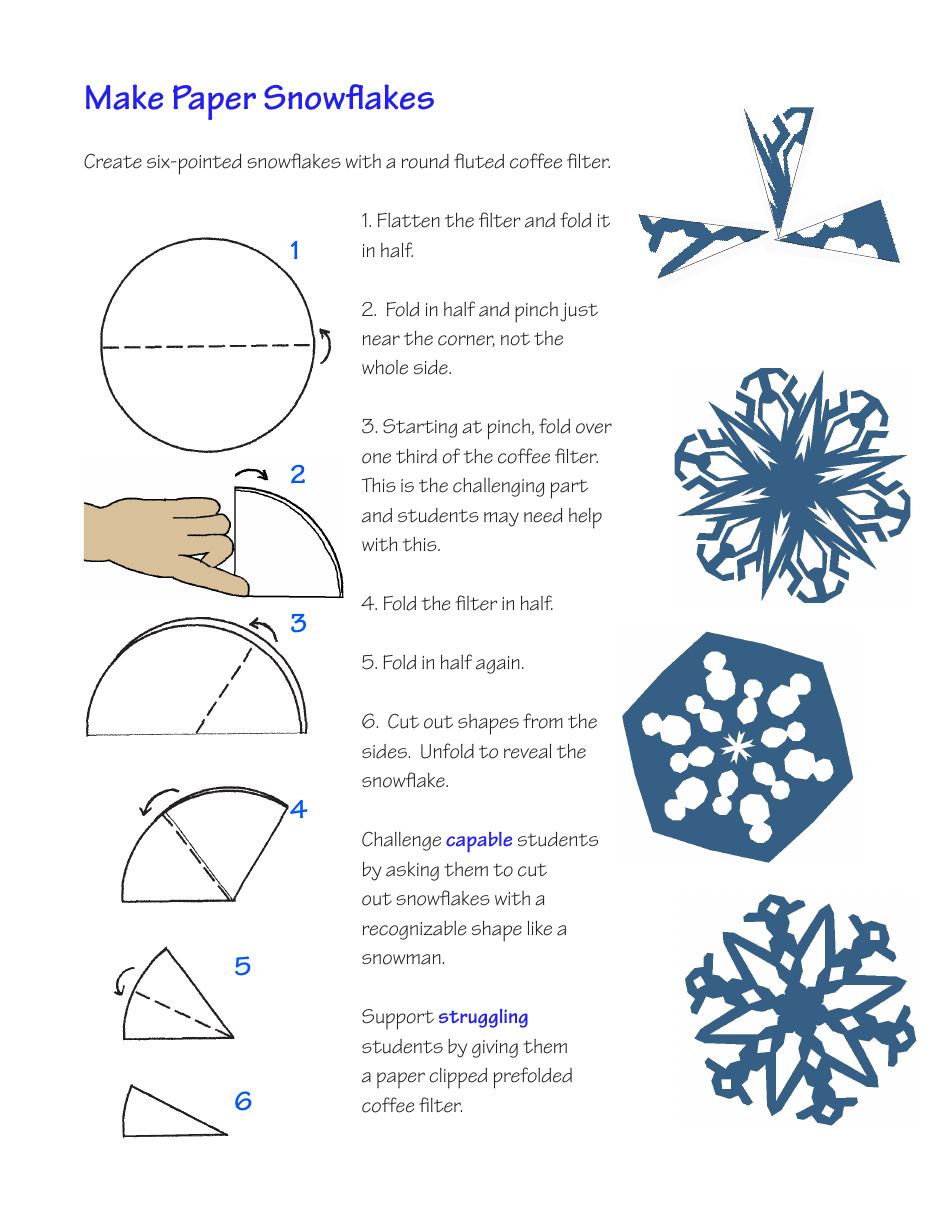 Paper Snowflake Templates Download Printable PDF | Templateroller