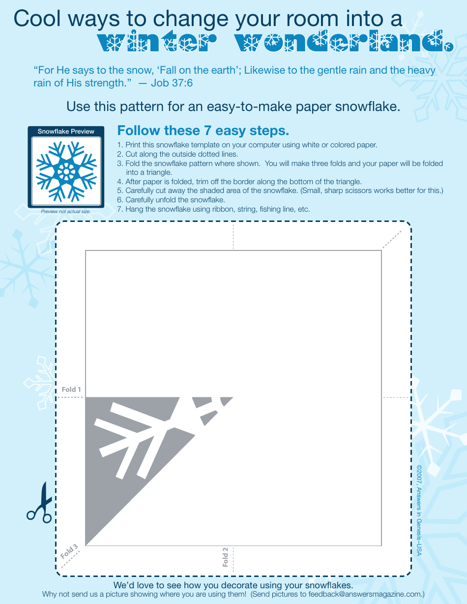 Paper Snowflake Templates - Answers in Genesis, Page 4