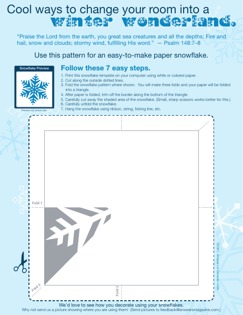 Paper Snowflake Templates - Answers in Genesis