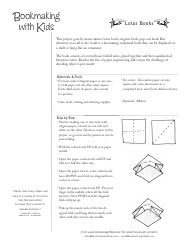 Document preview: Origami Lotus Book - Bookmaking With Kids