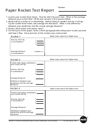 Paper Rocket Template - Teacher Information, Page 6
