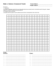 Document preview: Science Crossword Puzzle Template