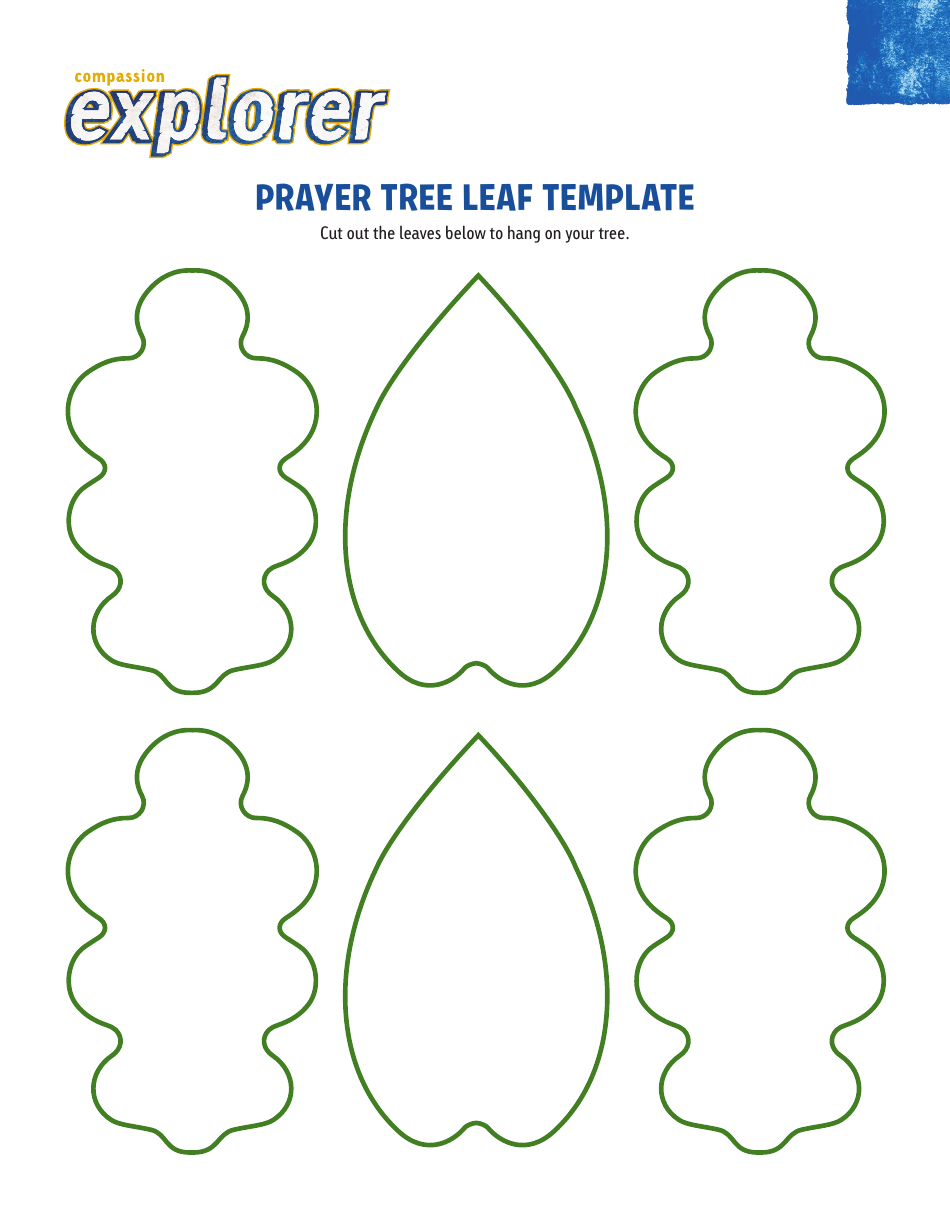 Prayer Tree Leaf Template, Page 2