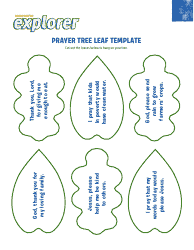 Document preview: Prayer Tree Leaf Template