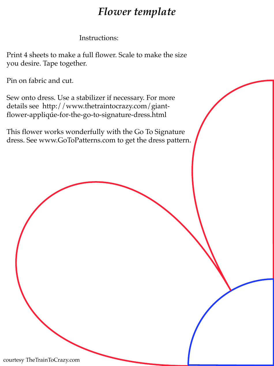 Flower Petal Template - Free Printable PDF