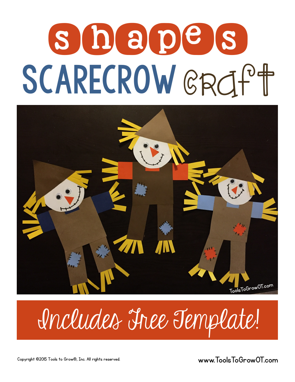 Paper Scarecrow Craft - Template Image